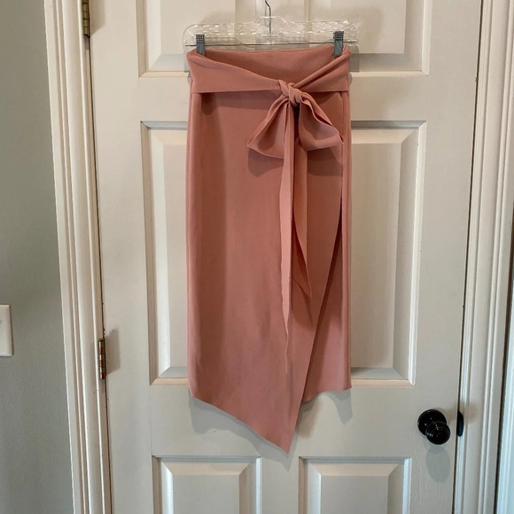 Bec + Bridge Lady Allure Faux Wrap Skirt/Pink, 16727 - Picture 3 of 12